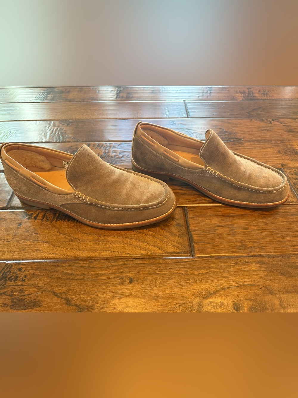 UGG Men's Suede Slip-On Loafers in Taupe